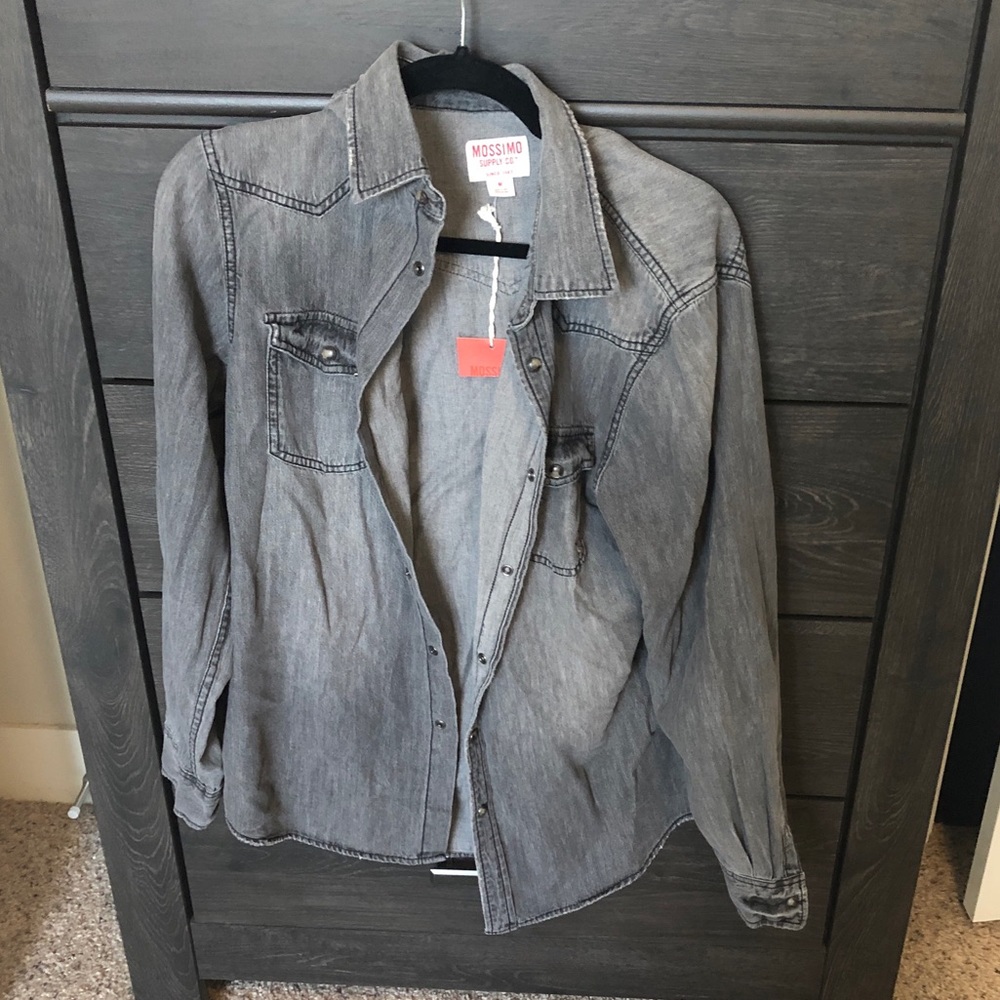 Gray denim shirt